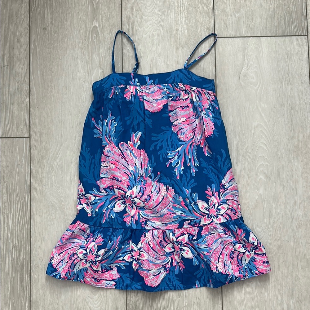Lilly Pulitzer Kids Casual Dress in Blue and Pink SZ M (6/7)
